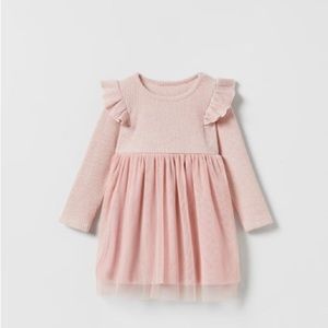NWT Zara baby girl Pink tulle dress
